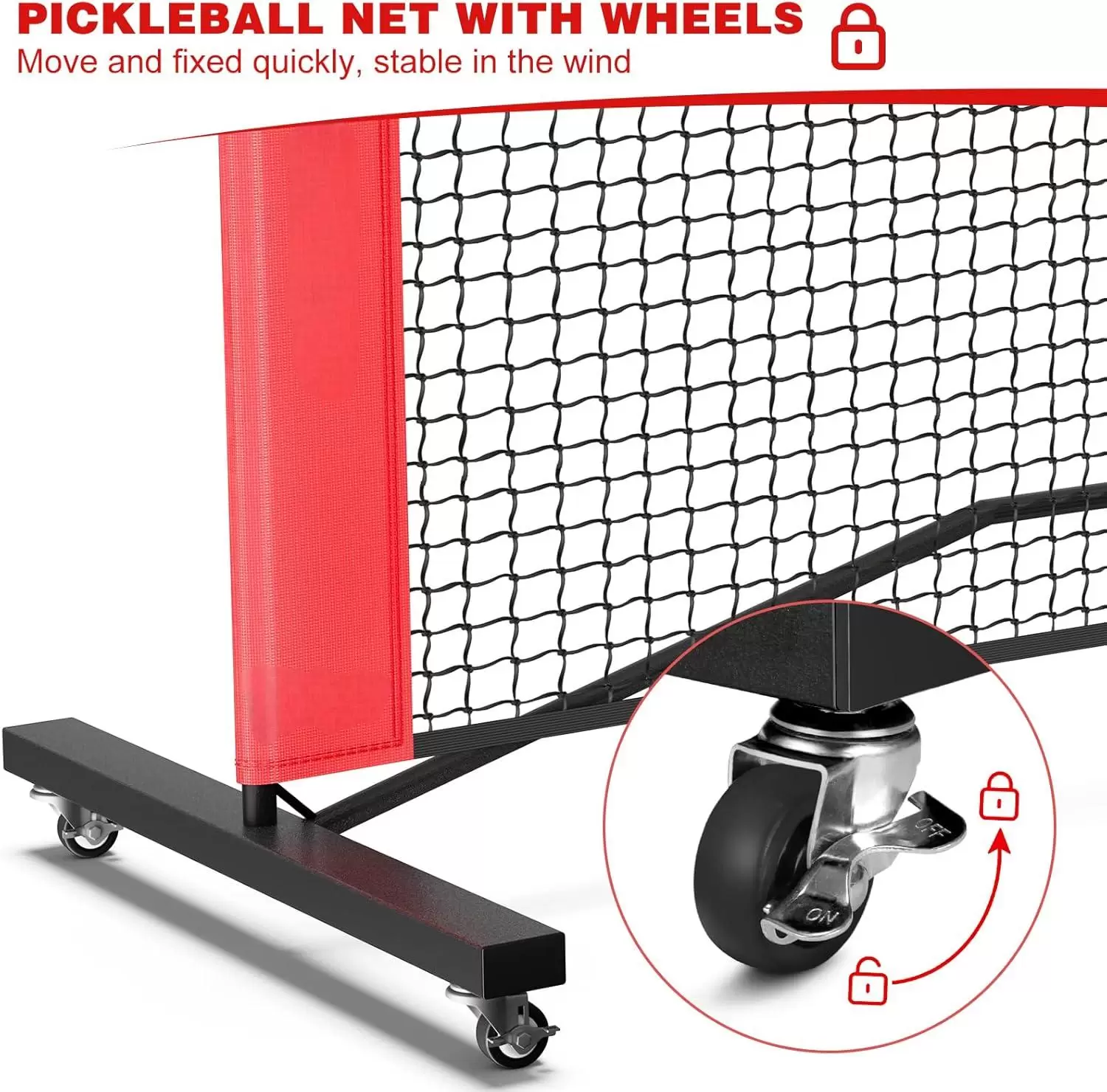 Red de pr&aacute;ctica de pickleball de 22 x 3 pies I