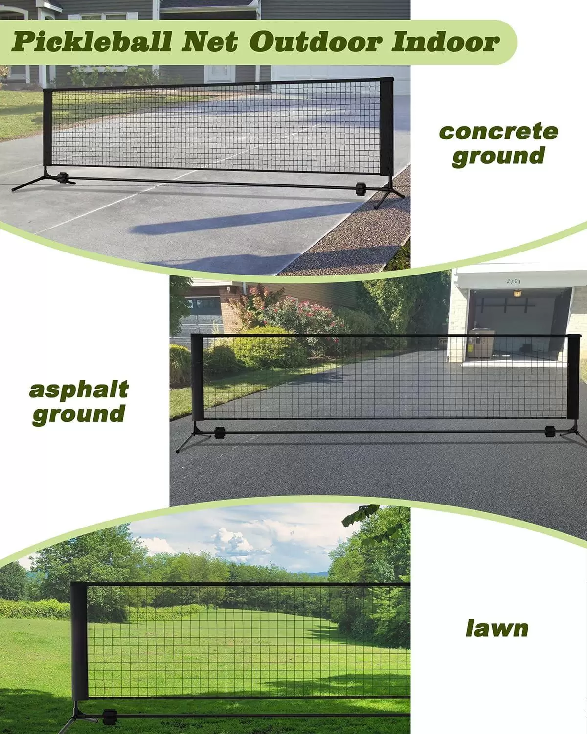 Red plegable para mini pickleball