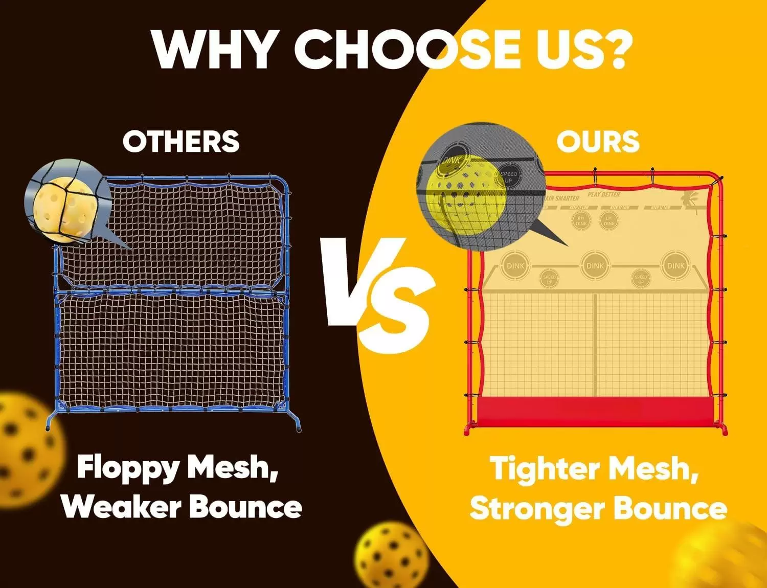 Tubo de acero 2 en 1 para pickleball de 6*6 pies I