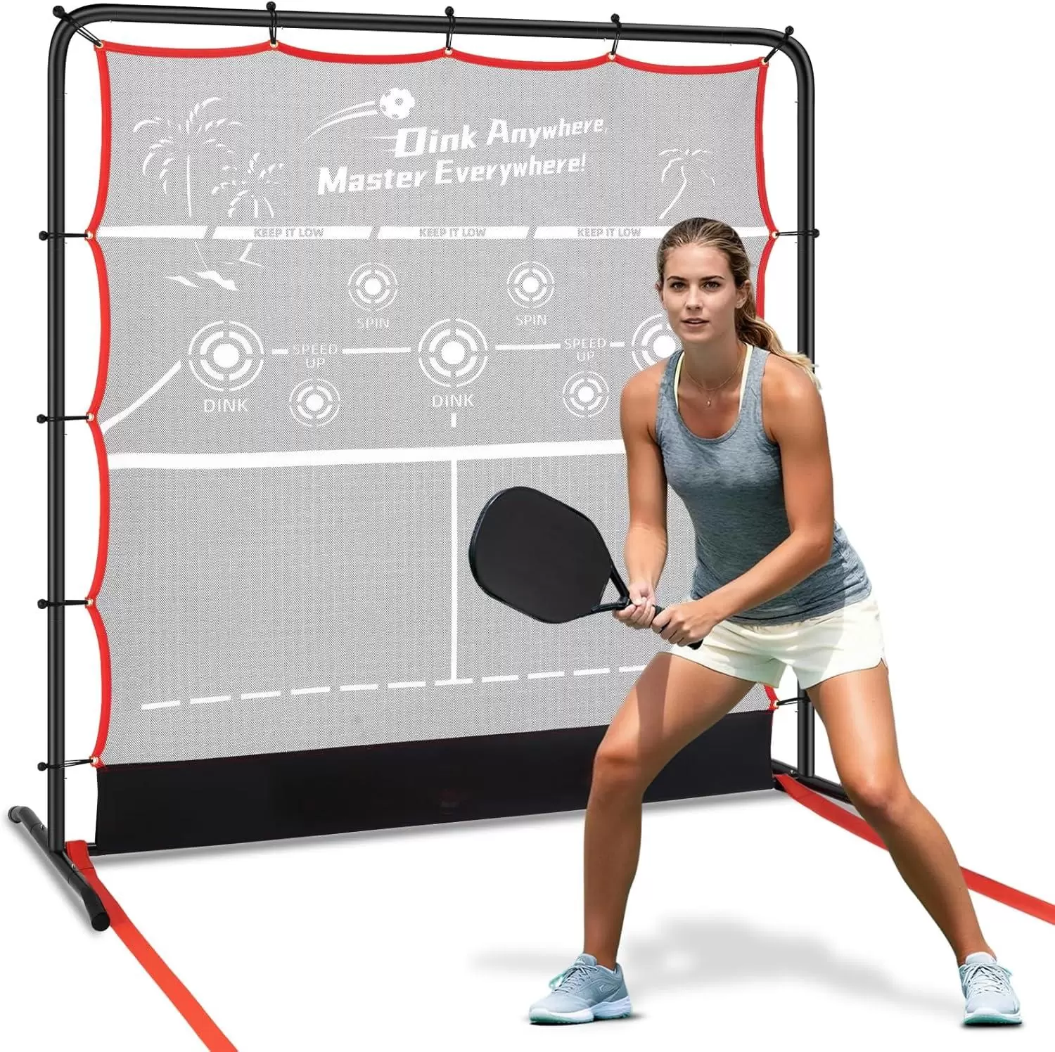 Tubo de acero de 6*6 pies 2 en 1 para pickleball II