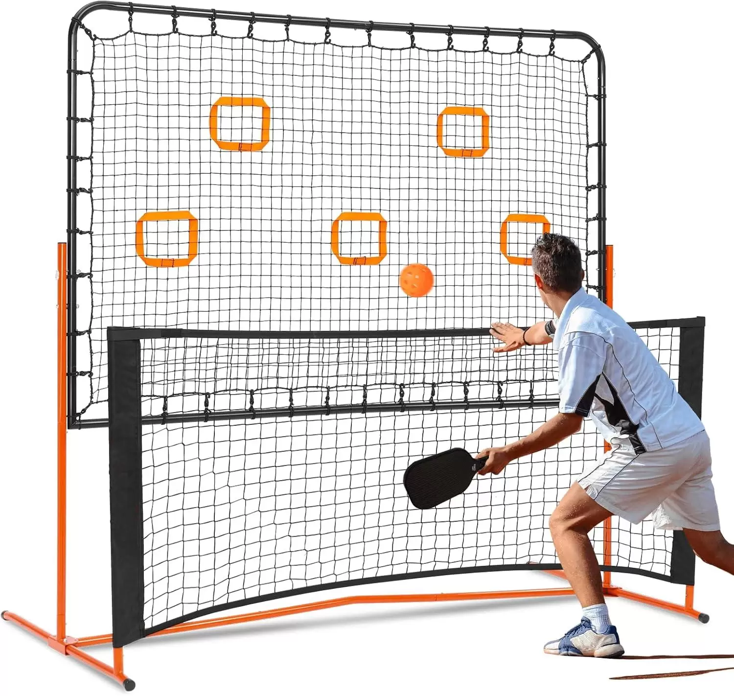 Tubo de acero de 6 x 6 pies, 2 en 1, para pickleball IV