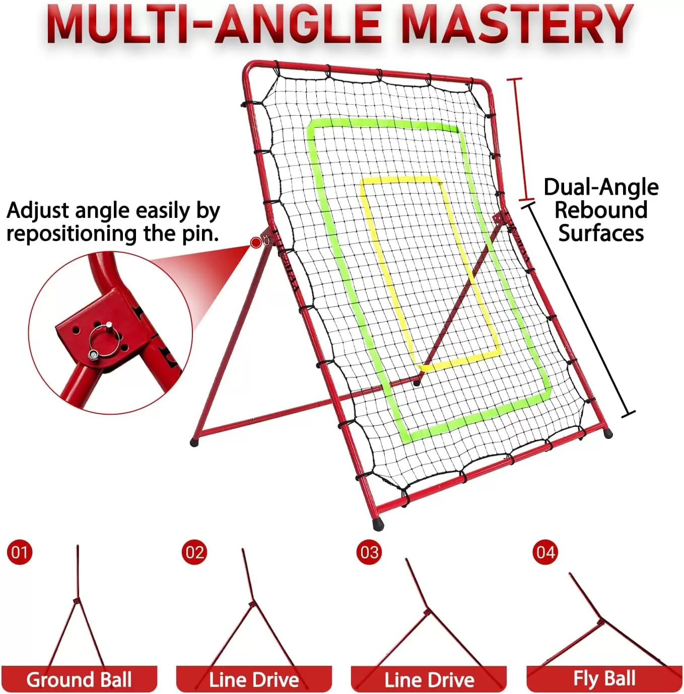 Red de rebote multideporte convertible de tama&ntilde;o 2-1 II