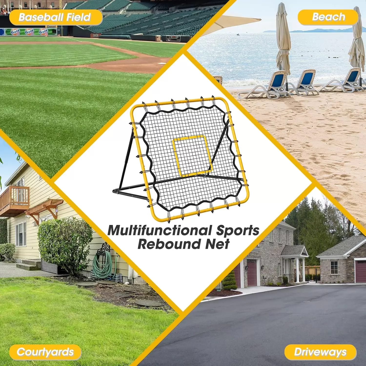 Red de rebote multideporte con &aacute;ngulo ajustable 1