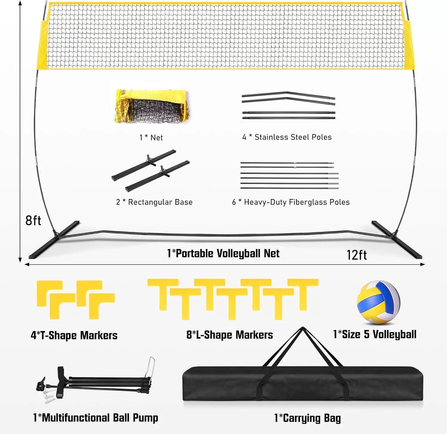 Red port&aacute;til para practicar voleibol