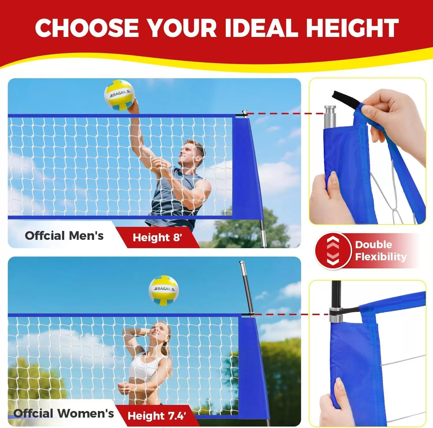 Red port&aacute;til para practicar voleibol