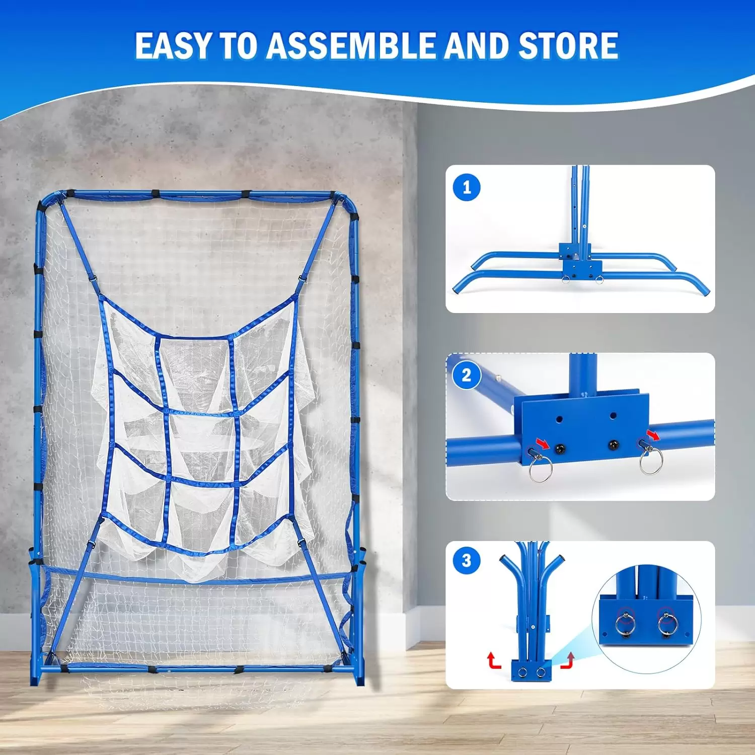 Red de lanzamiento de 9 agujeros para b&eacute;isbol y softbol