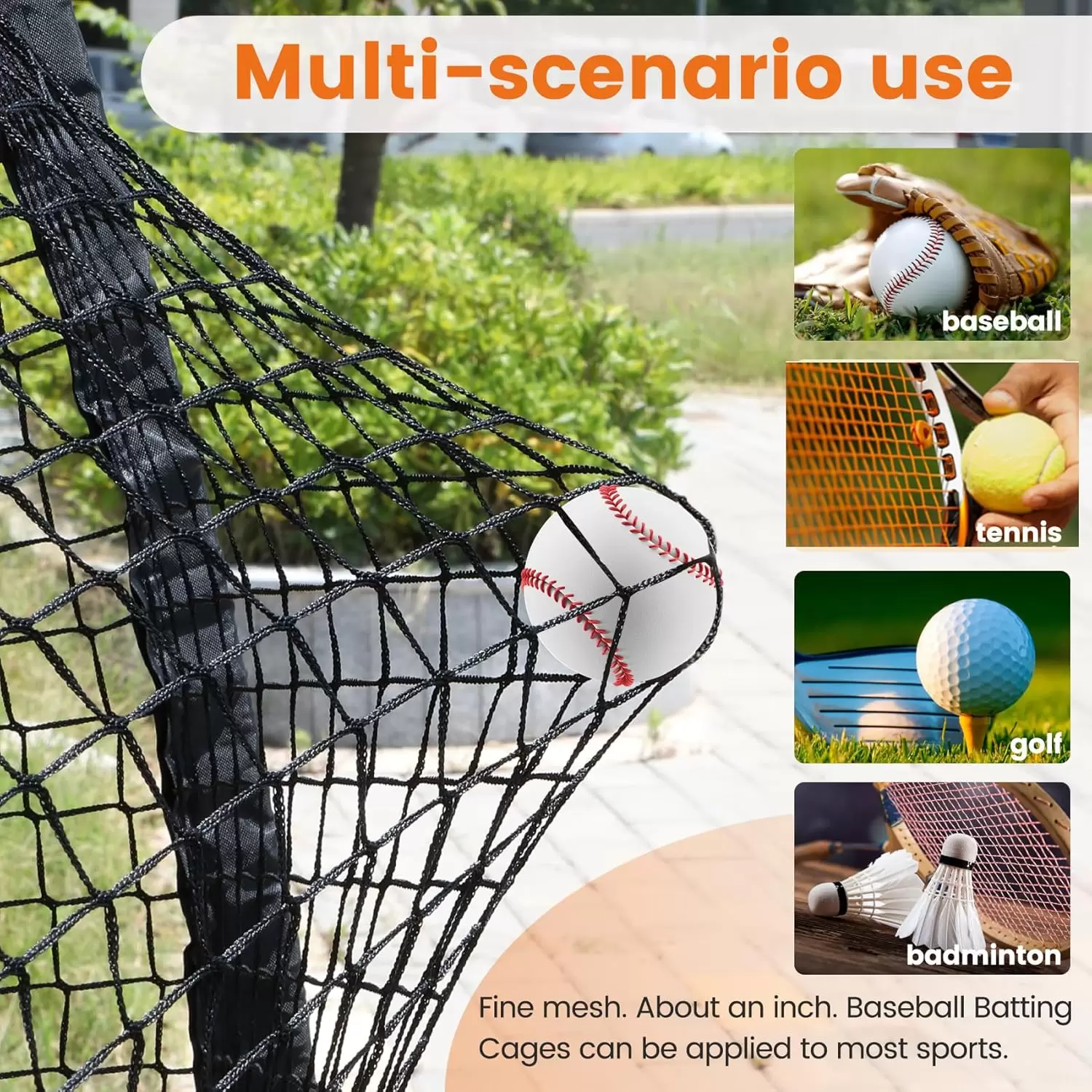 Red de jaula para b&eacute;isbol y s&oacute;ftbol