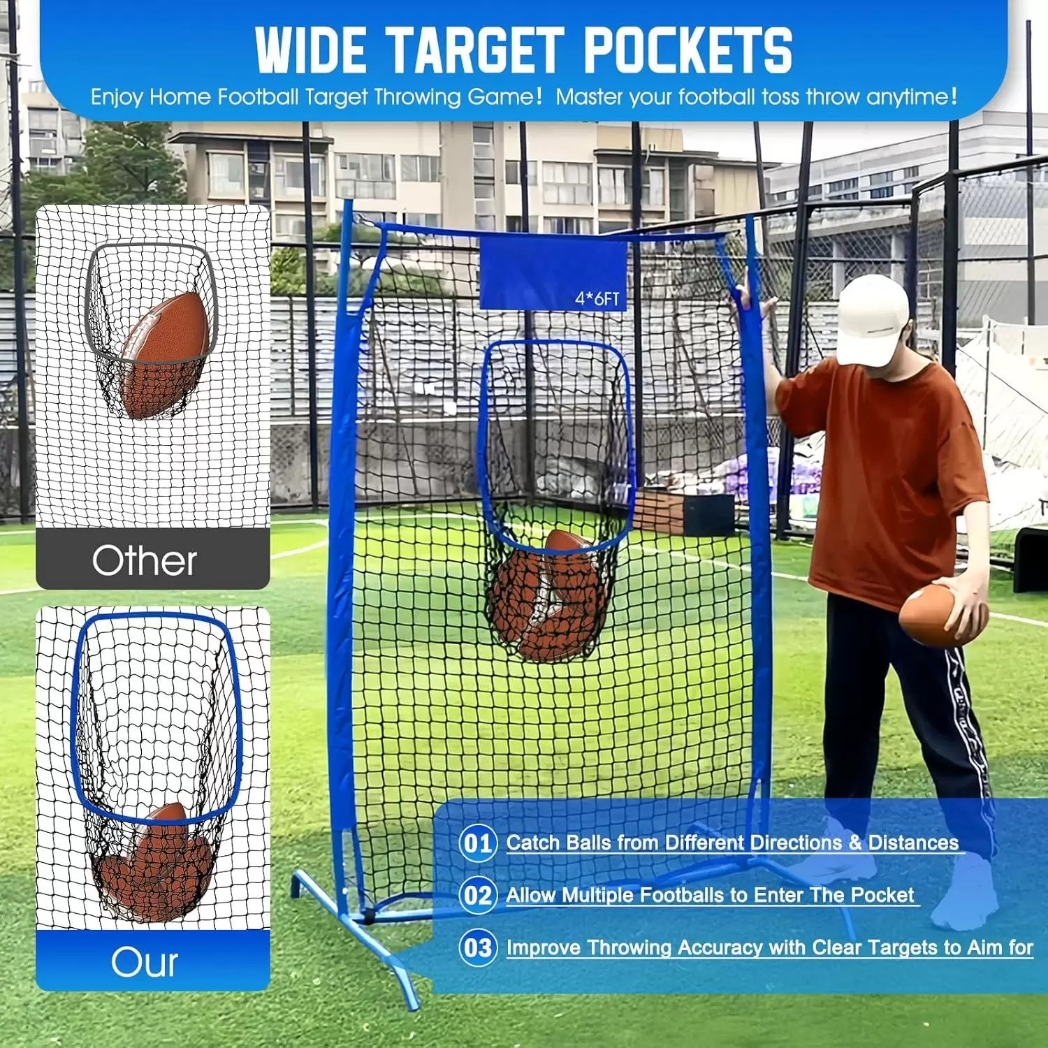 Red de pr&aacute;ctica de lanzamiento de rugby I