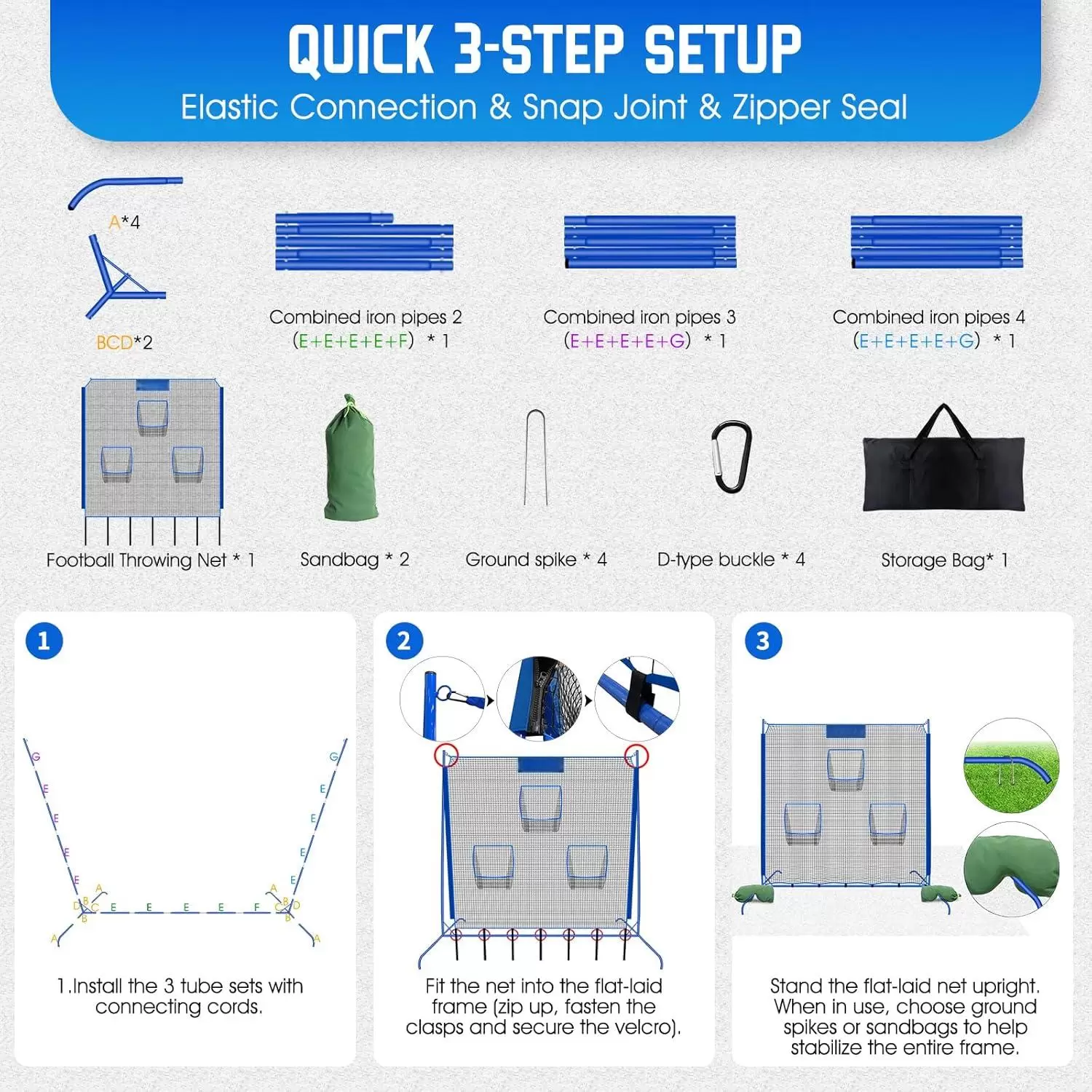 Red de pr&aacute;ctica de lanzamiento de rugby III