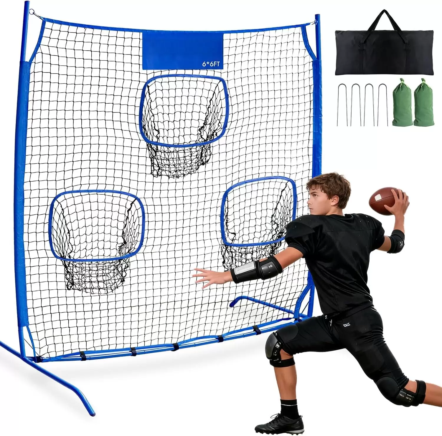 Red de pr&aacute;ctica de lanzamiento de rugby III