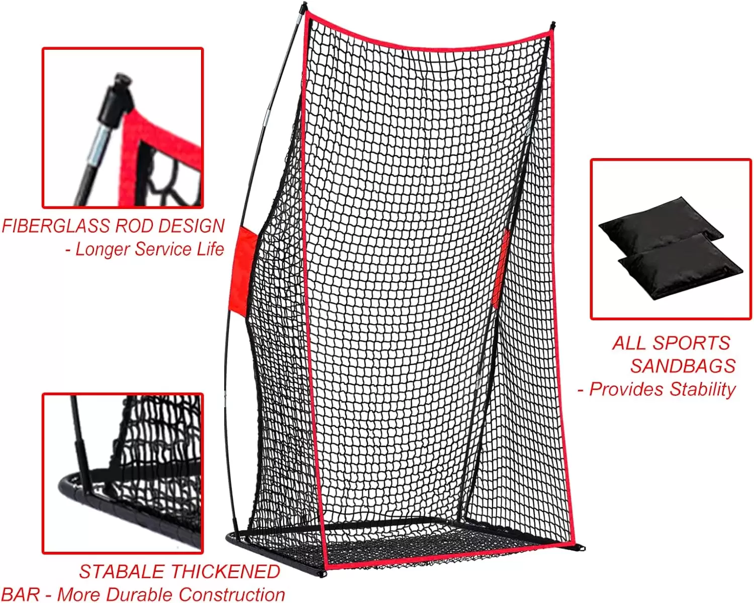 Red de entrenamiento de rugby de 4x7 pies