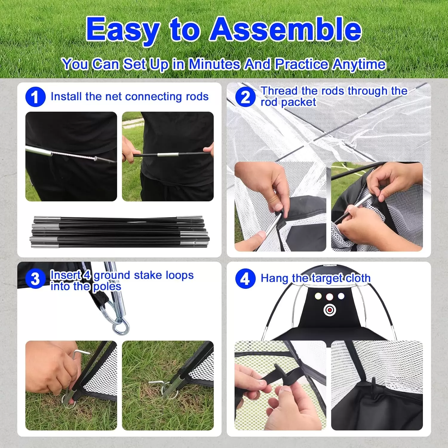 Red de pr&aacute;ctica de golf estilo tienda de campa&ntilde;a &Iota;