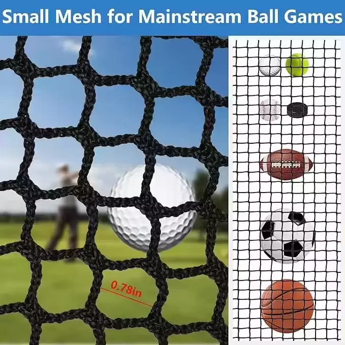 Jaula de golf ligera de 3x3x3 metros con tela de tiro.