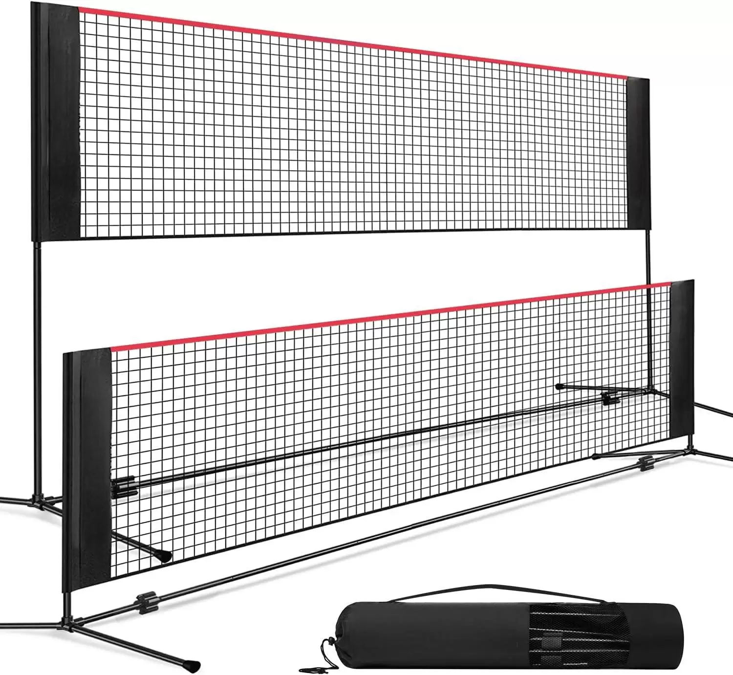 Red de pr&aacute;ctica plegable y port&aacute;til 2 en 1 para b&aacute;dminton y pickleball