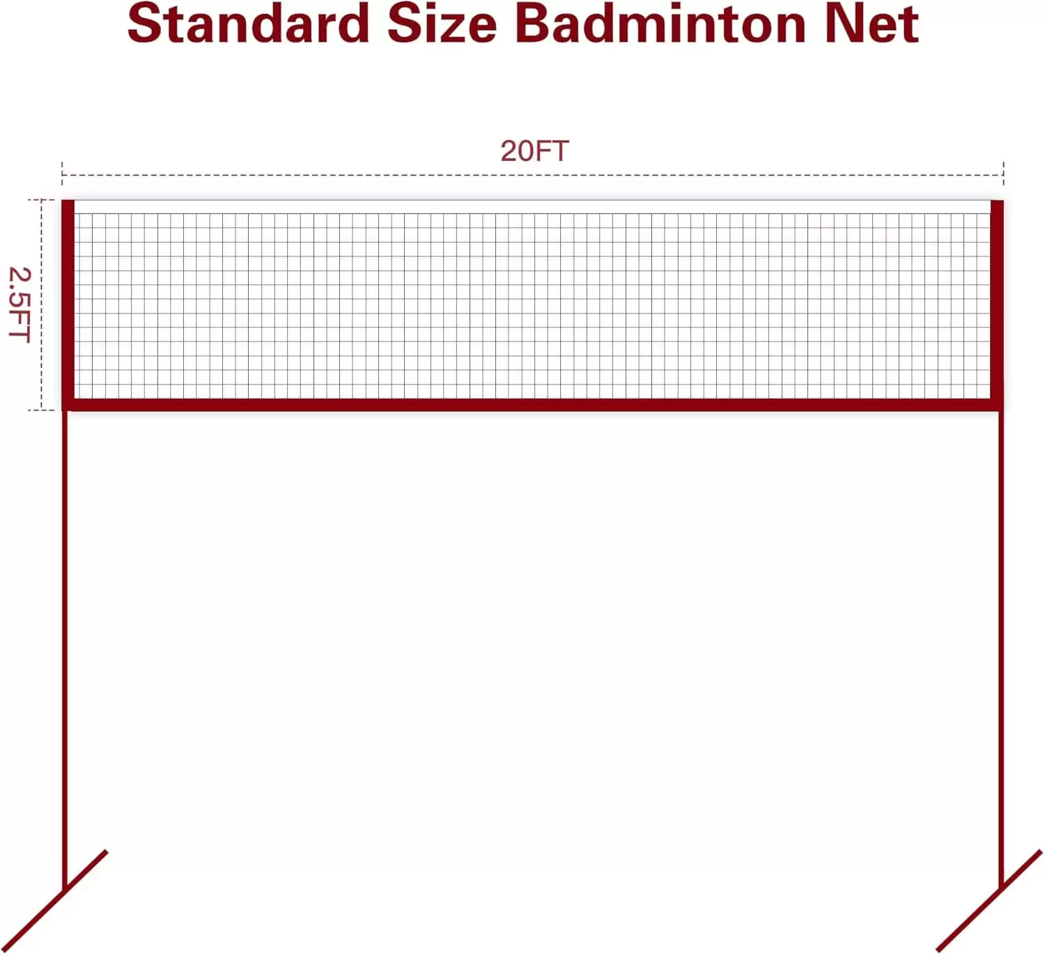 Red de b&aacute;dminton (solo la red)