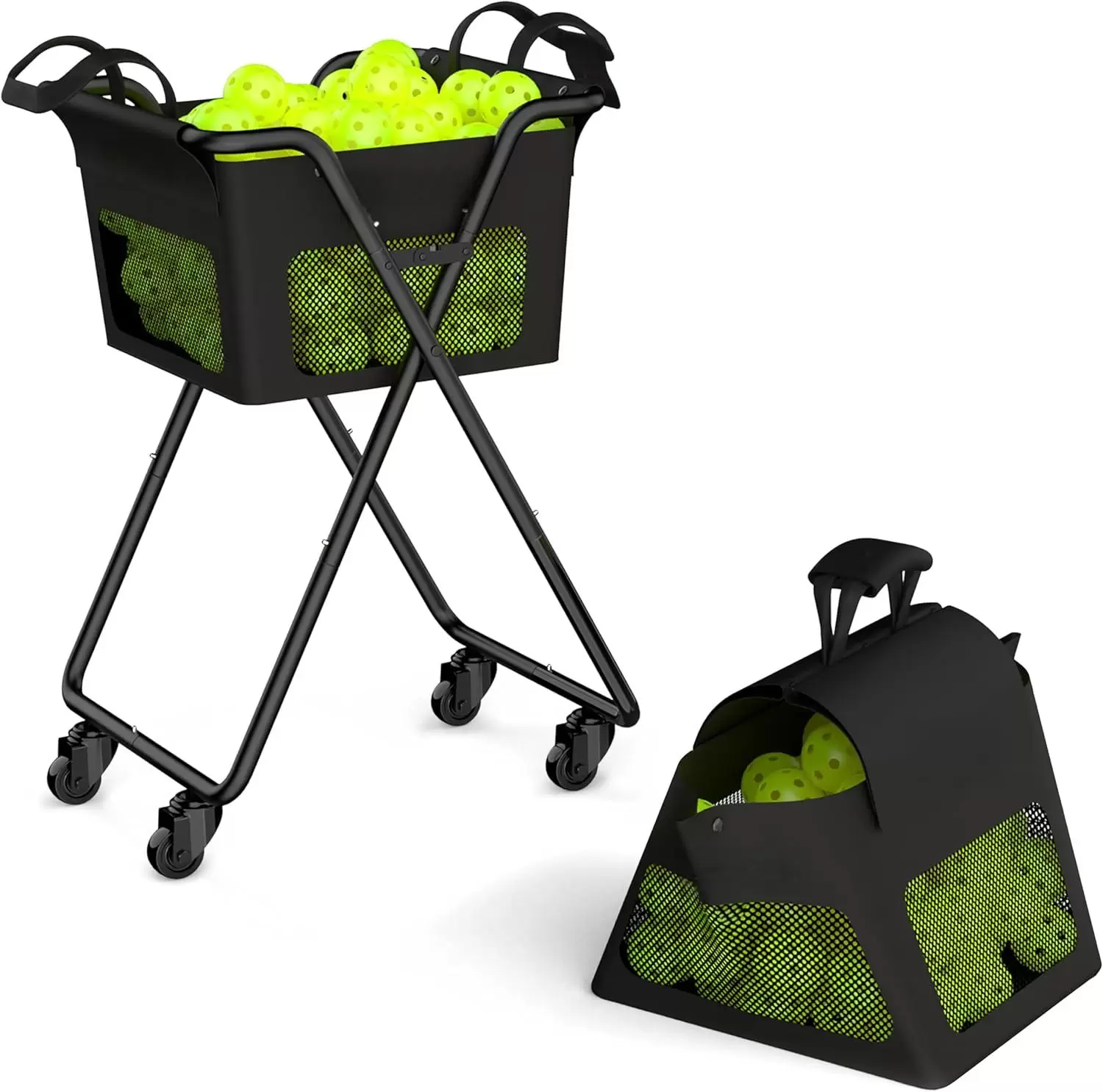 Carro de almacenamiento para entrenamiento de pickleball/tenis