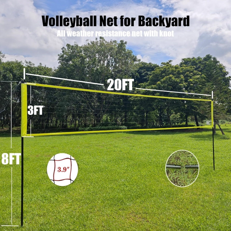 Red de entrenamiento de voleibol multifuncional de longitud ajustable