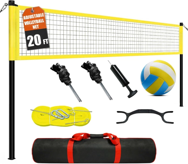 Red de entrenamiento de voleibol multifuncional de longitud ajustable