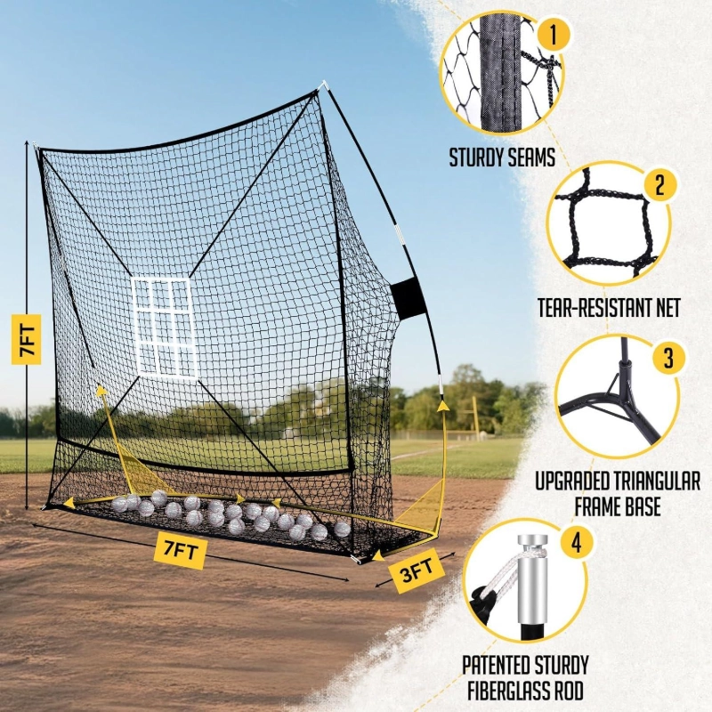 La mejor red de b&eacute;isbol con rebote para lograr consistencia en el entrenamiento e ingenier&iacute;a de sistemas de retorno de pelota de alto impacto